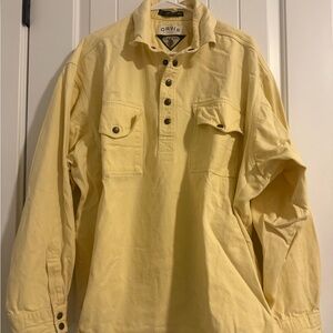 Orvis Pale Yellow Quarter Button Shacket